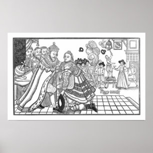 De komst van Zijne Majesteit Charles (1600-49) Pri Poster