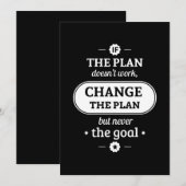 De komst verandert het plan maar nooit het doel kaart (Voorkant / Achterkant)