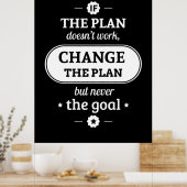 De komst verandert het plan maar nooit het doel poster (Keuken)