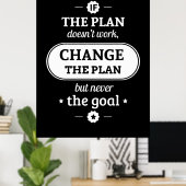 De komst verandert het plan maar nooit het doel poster (Thuiskantoor)
