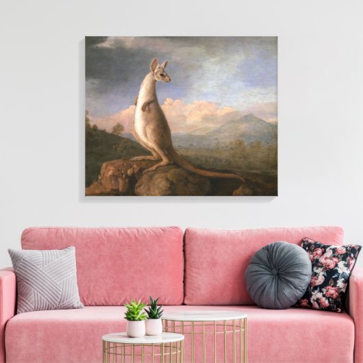 De Kongouro uit New Holland door George Stubbs Canvas Afdruk (Insitu (Woonkamer))