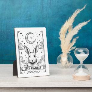 De Konijn Mystieke Maan Tarotkaart Illustratie Fotoplaat