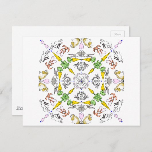 De konijnen van de caleidoscoop briefkaart (Voorkant / Achterkant)
