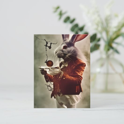 De konijnenheer briefkaart (Staand voorkant)
