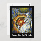 De konijnenhol omlaag briefkaart (Voorkant / Achterkant)