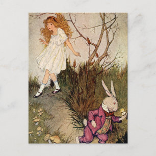 De konijnenhol omlaag briefkaart