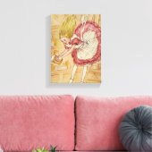 De konijnenhol omlaag canvas afdruk (Insitu (Woonkamer))