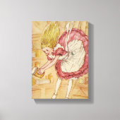 De konijnenhol omlaag canvas afdruk (Voorkant)