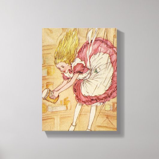 De konijnenhol omlaag canvas afdruk (Voorkant)