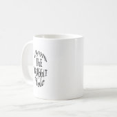De konijnenhol omlaag koffiemok (Voorkant links)