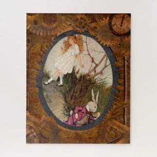 De konijnenhol omlaag legpuzzel