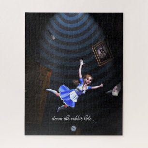 De konijnenhol omlaag legpuzzel