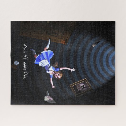 De konijnenhol omlaag legpuzzel (Horizontaal)