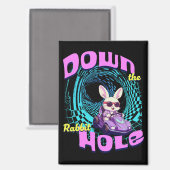 De konijnenhol omlaag magneet (Voorkant / Achterkant)