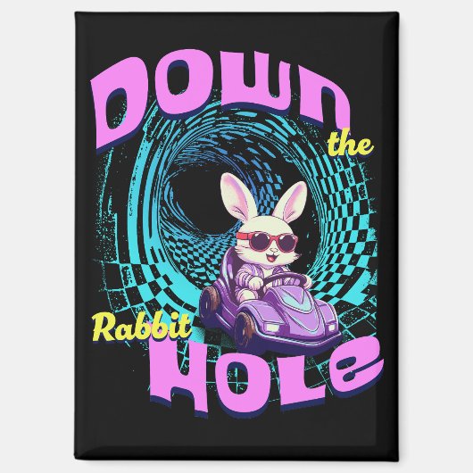De konijnenhol omlaag magneet (Voorkant)
