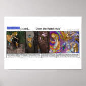 De konijnenhol omlaag poster (Voorkant)