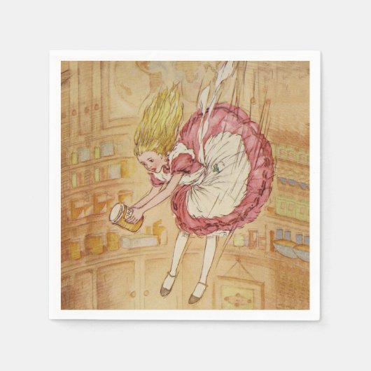 De konijnenhol omlaag servet (Voorkant)