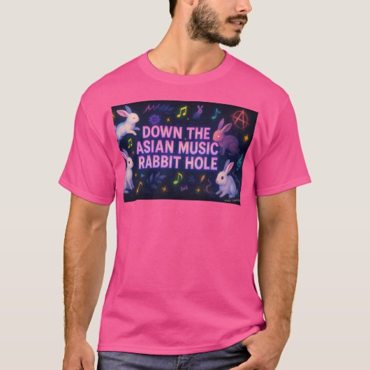 De konijnenhol omlaag t-shirt (Voorkant)