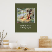 De konijnenretraite poster (Keuken)