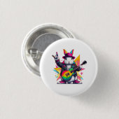 De konijnenrockster ronde button 3,2 cm (Voorkant /achterkant)