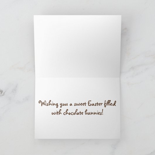 De Konijntjes van de Chocolade van het golden Feestdagen Kaart (Binnen)