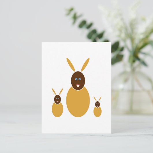 De Konijntjes van de mosterd Briefkaart (Staand voorkant)