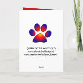 DE KONIN VAN WITTE RUNDEREN MET RODE RIBBON KAART (Achterkant)