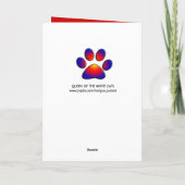 DE KONIN VAN WITTE RUNDEREN MET RODE RIBBON KAART (Achterkant)