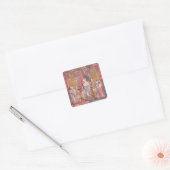 De koning bestuurt justitie vierkante sticker (Envelop)