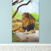 De koning. canvas afdruk (Insitu (Houten vloer))