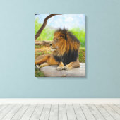 De koning. canvas afdruk (Insitu (Houten vloer))