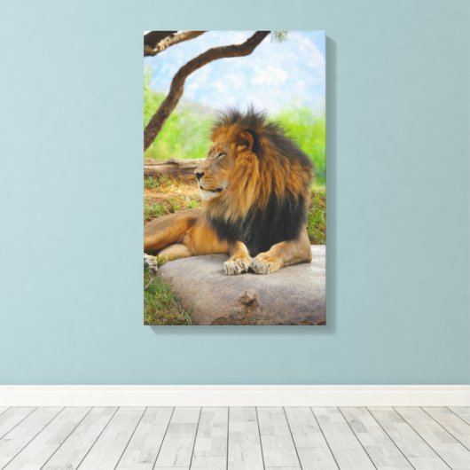 De koning. canvas afdruk (Insitu (Houten vloer))