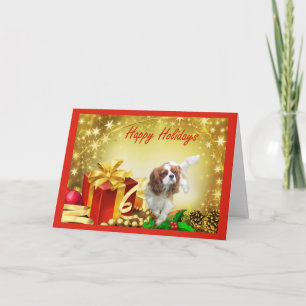 De Koning Charles Spaniel Christmas Gift Greet van Feestdagen Kaart