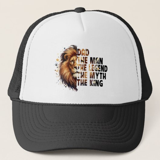 De koning, de legende, de mythe trucker pet (Voorkant)