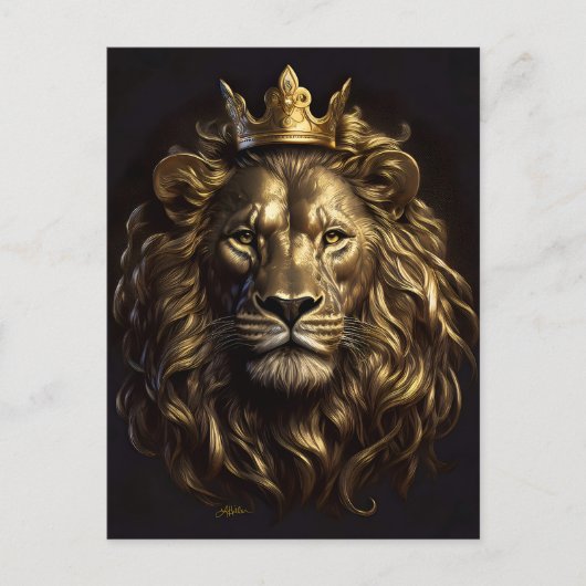 De koning! De niet-zo-laffe leeuw van Oz Briefkaart (Voorkant)