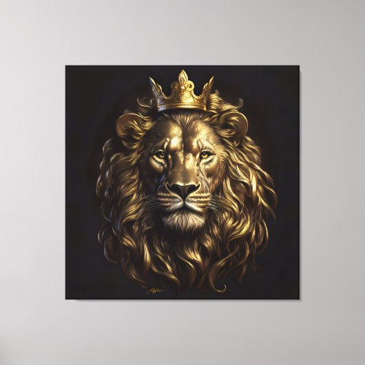 De koning! De niet-zo-laffe leeuw van Oz Canvas Afdruk (Voorkant)
