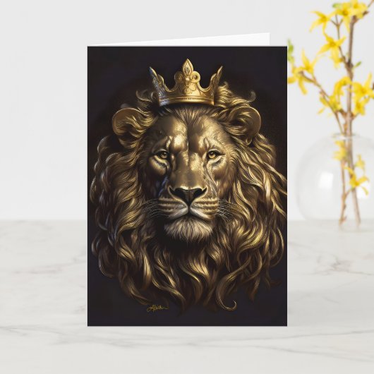 De Koning! De niet zo laffe Leeuw van Oz Kaart (Gele Bloem)