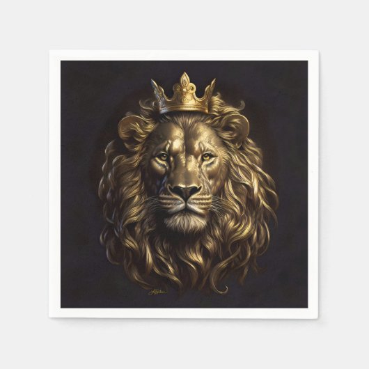 De koning! De niet-zo-laffe leeuw van Oz Servet (Voorkant)