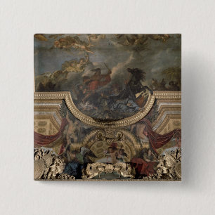 De koning die in 13 dagen het mest in handen heeft vierkante button 5,1 cm