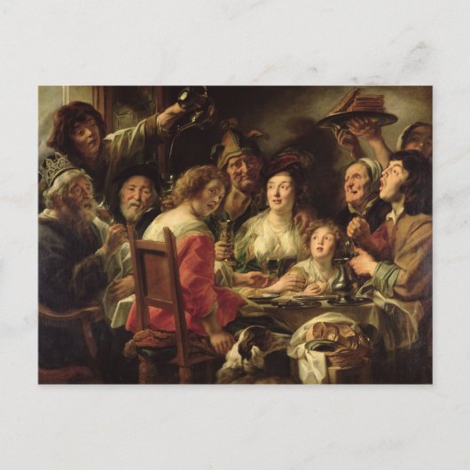 De koning Drink Briefkaart (Voorkant)