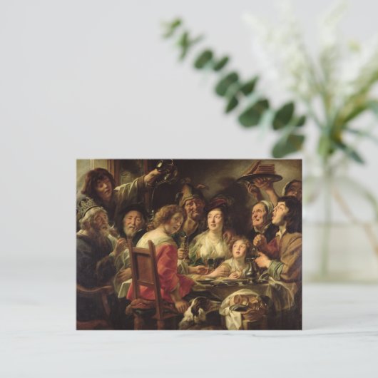 De koning Drink Briefkaart (Staand voorkant)