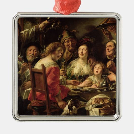 De koning Drink Metalen Ornament (Voorkant)