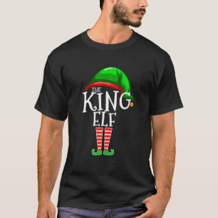 De koning Elf Familie die Kerst met elkaar in over T-shirt
