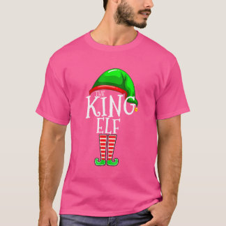 De koning Elf Familie die Kerst met elkaar in over T-shirt