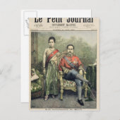 De koning en de koningin van Siam Briefkaart (Voorkant / Achterkant)