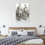 De koning en de koningin van Siam Canvas Afdruk (Insitu (Slaapkamer))