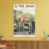 De koning en de koningin van Siam Canvas Afdruk (Insitu (Woonkamer))