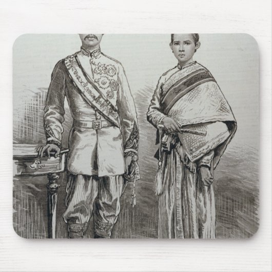 De koning en de koningin van Siam Muismat (Voorkant)
