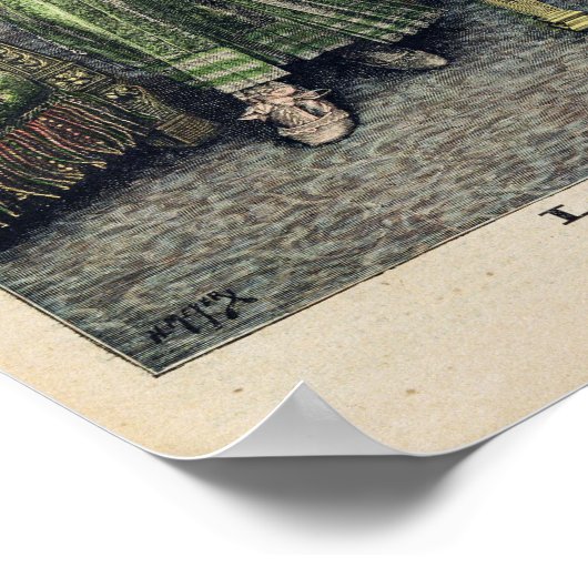 De koning en de koningin van Siam Poster (Hoek)