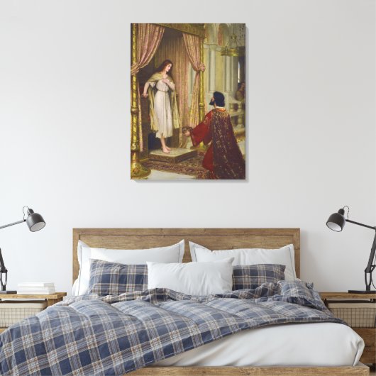 De koning en het bedelmeisje canvas afdruk (Insitu (Slaapkamer))